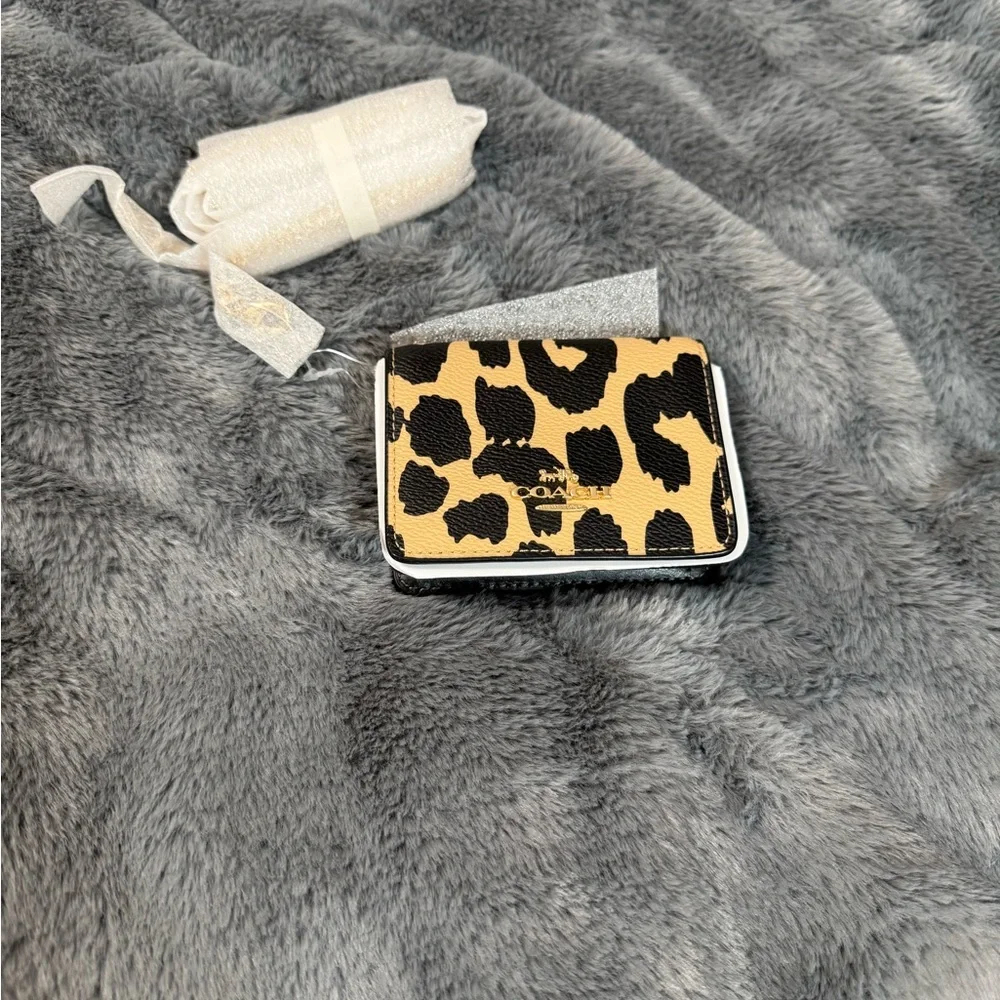 Coach Black and Tan Animal Print Wallet - Picture 5 of 5